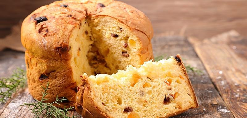Panettone Traditional Italian Christmas Cake with candied fruit