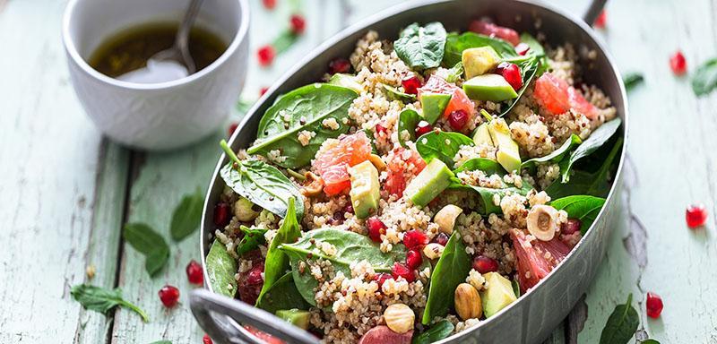 Quinoa Salad with tomatoes and avocado