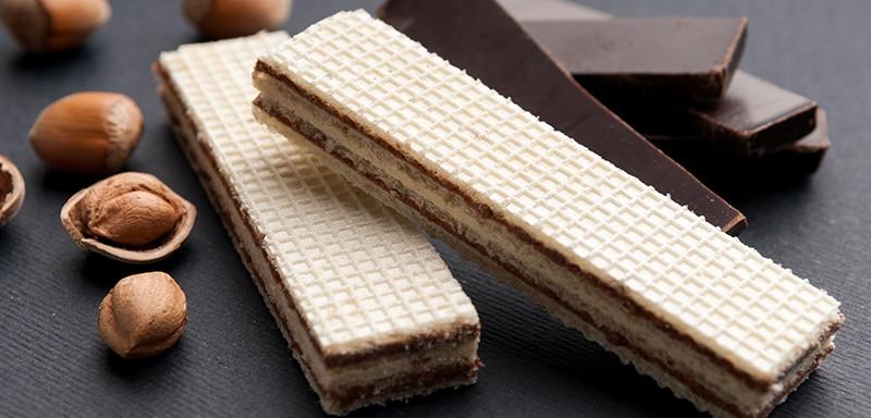 Hazelnut chocolate wafer cookies