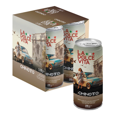 La Dolce Vita Chinotto Soda, Pack of 4 [6 Packs per case]