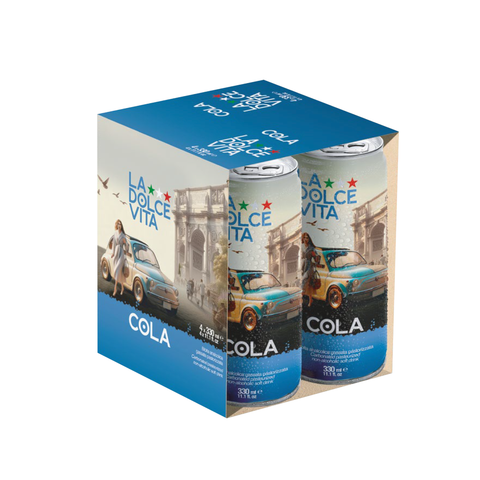 La Dolce Vita Cola Soda, Pack of 4 [6 packs per case]