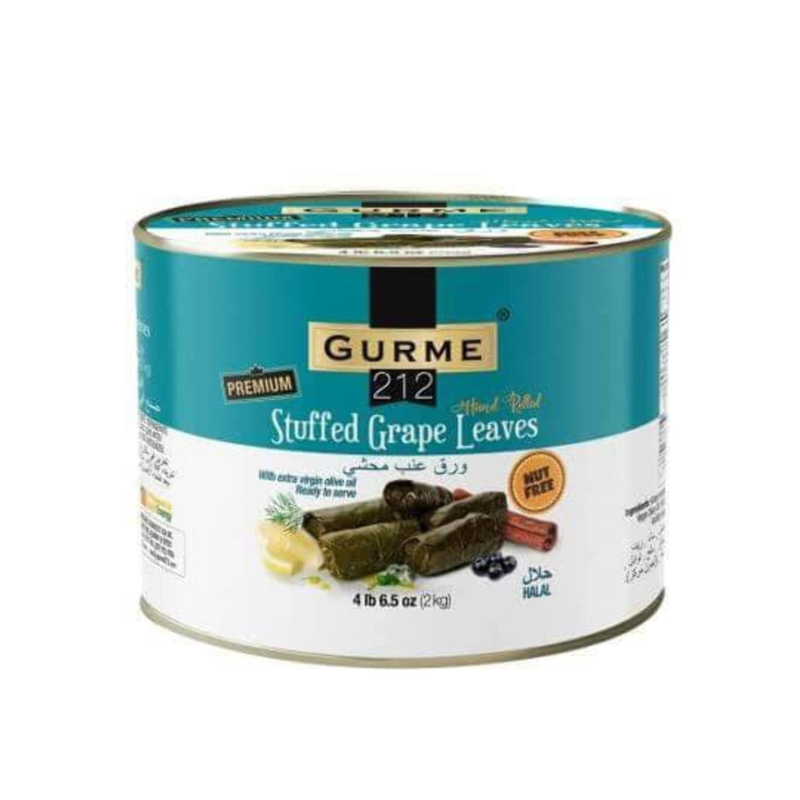 Gurme 212 Original Stuffed Grape Leaves in Tin, 4.4 Lbs [Pack of 6]