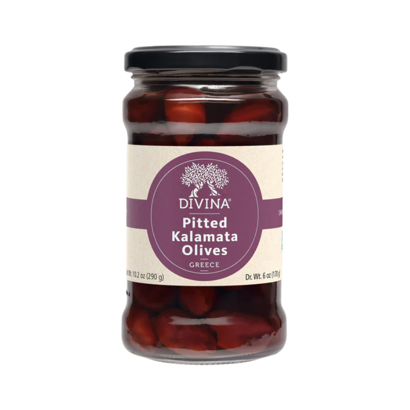 Divina Pitted Kalamata Olives, 6 oz [Pack of 6]