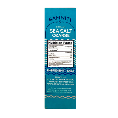 Sanniti Sicilian Coarse Sea Salt, 2.2 Lbs [Pack of 12]