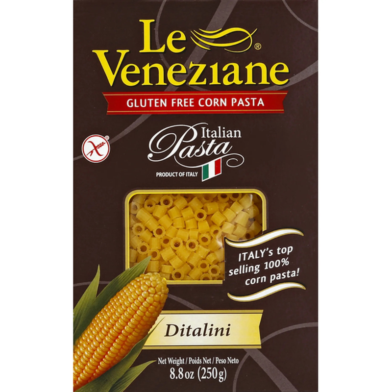 Le Veneziane #037 Ditalini Corn Gluten-Free Pasta, 8.8 oz [pack of 12]