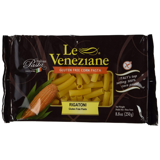Le Veneziane #070 Rigatoni Corn Gluten-Free Pasta, 8.8 oz [Pack of 12]