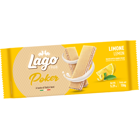 Gastone Lago Lemon Poker Wafer, 5.29 oz [Pack of 16]