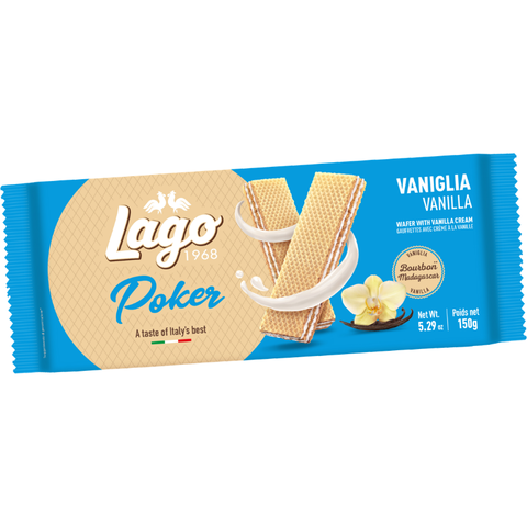 Gastone Lago Vanilla Poker Wafer, 5.29 oz [Pack of 16]