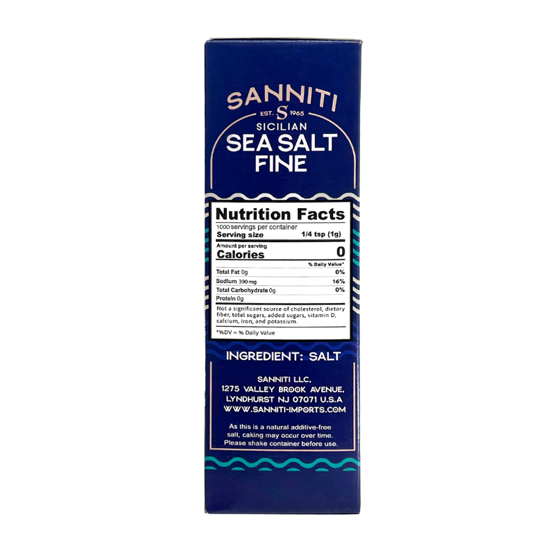 Sanniti Sicilian Fine Sea Salt, 2.2 Lbs [Pack of 12]
