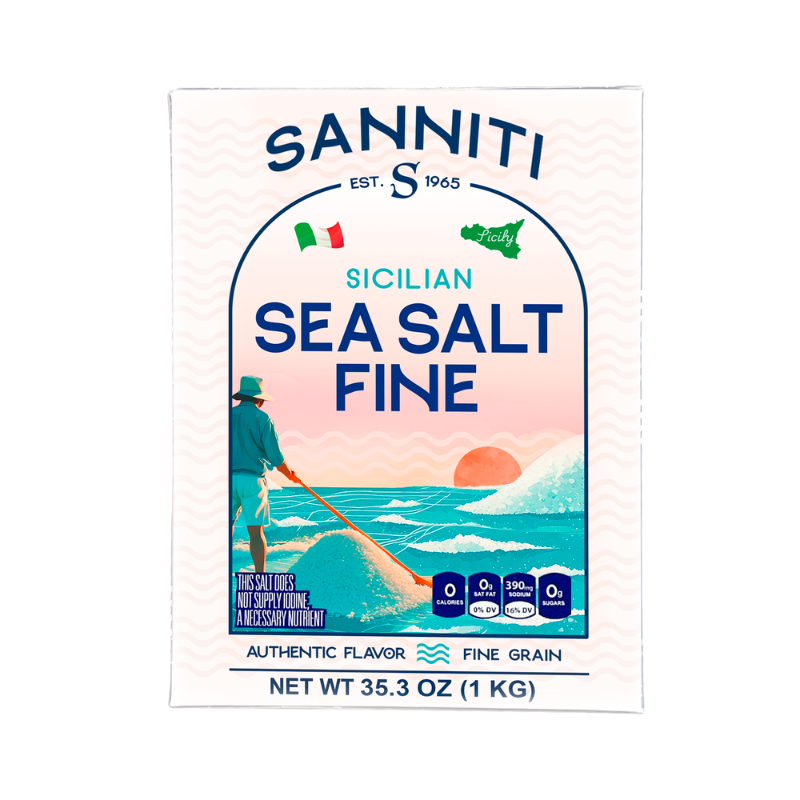 Sanniti Sicilian Fine Sea Salt, 2.2 Lbs [Pack of 12]