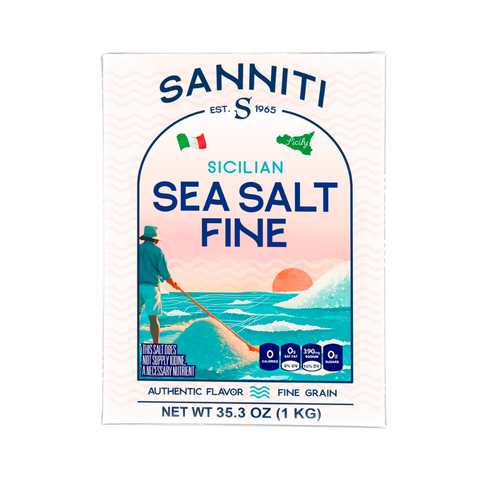 Sanniti Sicilian Fine Sea Salt, 2.2 Lbs [Pack of 12]