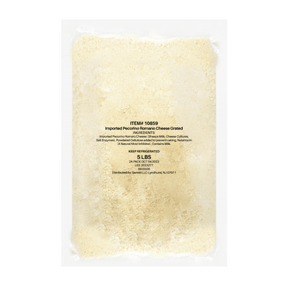 Sanniti Grated Pecorino Romano, 5 lb bag [Pack of 4]