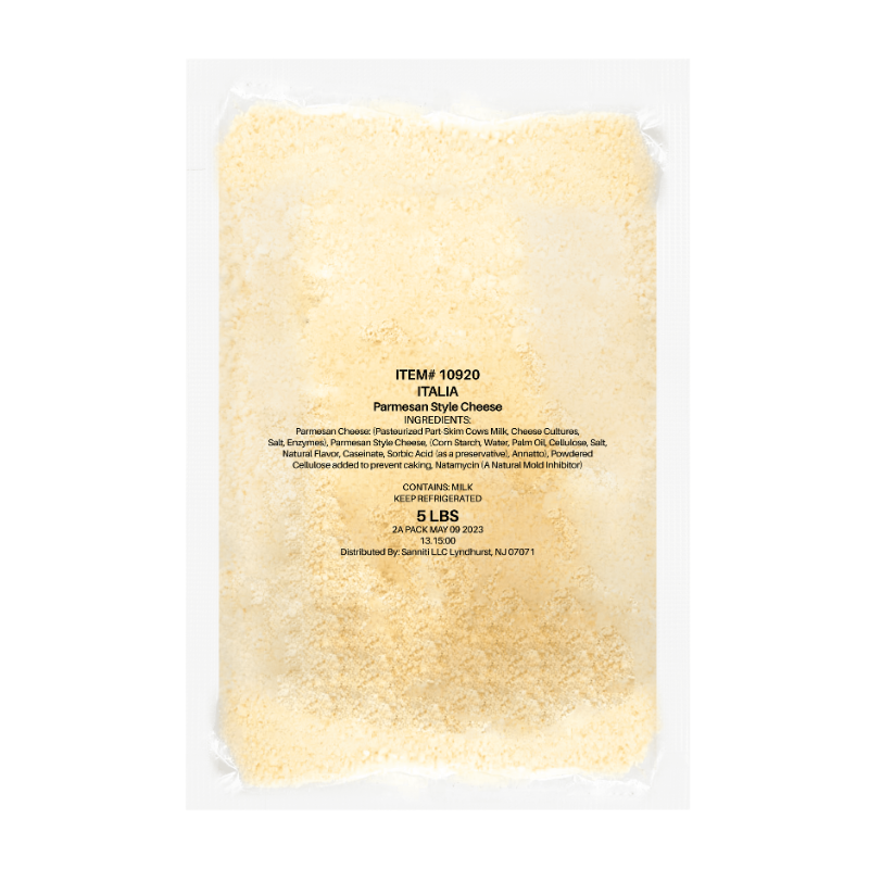 Sanniti Grated Parmesan Cheese Bag, 5 lb. [Pack of 4]