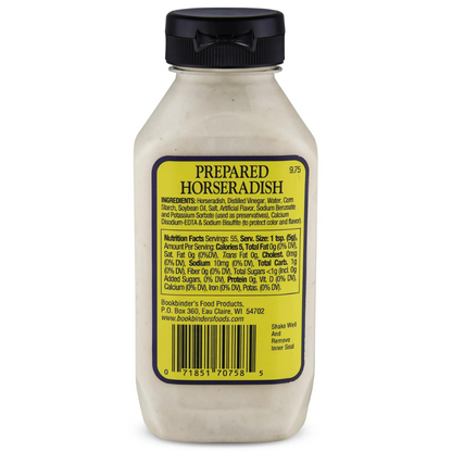Bookbinders Prepared Horseradish Sauce, 9.75 oz (276g) [Pack of 9]