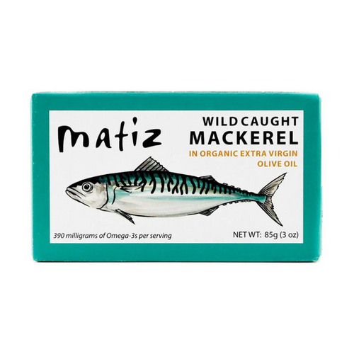 Matiz Wild Caught Mackerel in Organic Extra Virgin Olive Oil, 3 oz [Pack of 12]