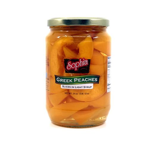 Sophia Sliced Greek Peaches, 24 oz [Pack of 12]