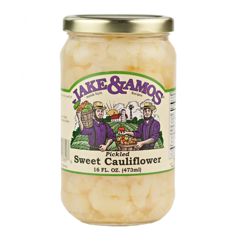 Jakes & Amos Pickled Sweet Cauliflower, 16 oz [Pack of 12]