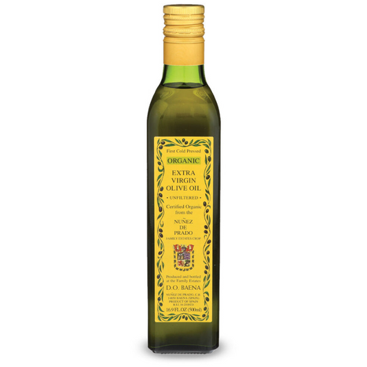 Nunez de Prado Organic Unfiltered Extra Virgin Olive Oil, 16.9 oz [Pack of 12]