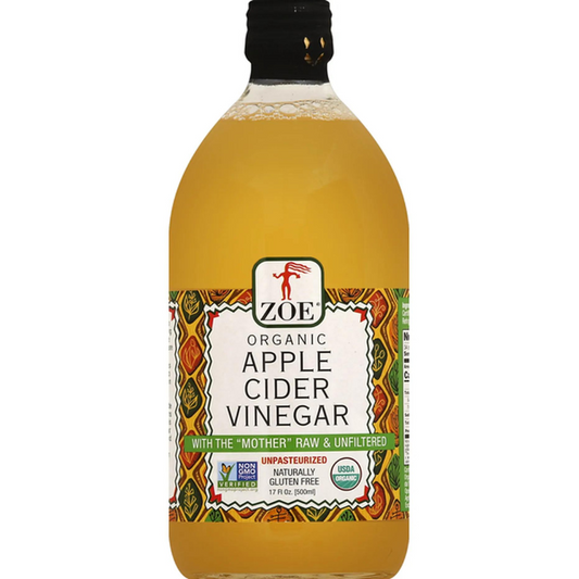 Zoe Organic Apple Cider Vinegar, 16.9 oz [Pack of 6]