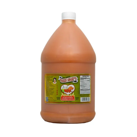 Marie Sharps Fiery Hot Habanero Pepper Sauce, 1 Gallon [Pack of 4]