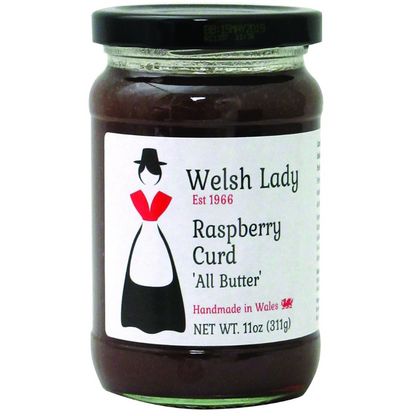 Welsh Lady Preserves All Butter Curd Raspberry, 11 oz [Pack of 6]