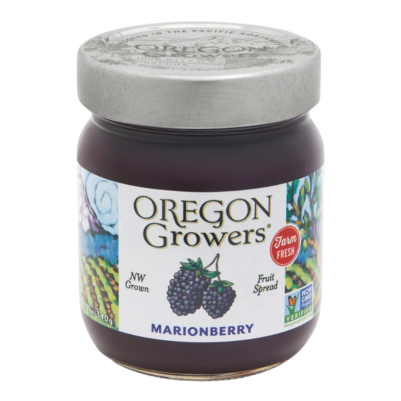 Oregon Growers Marionberry Fruit Spread, 12 oz [Pack of 6]