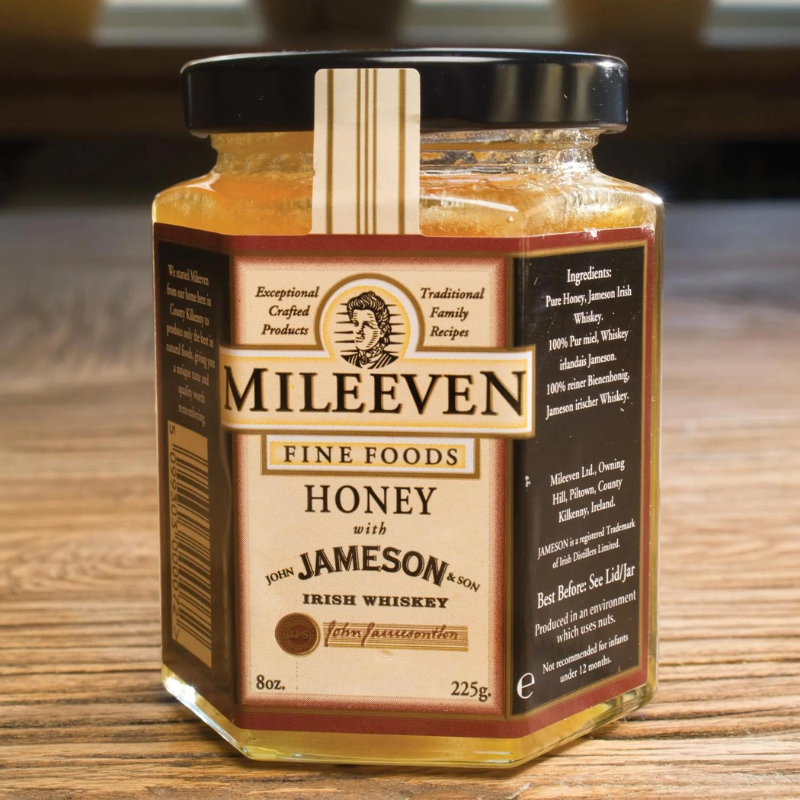 Mileeven Honey w/Jameson Irish Whiskey, 8.8 oz (225g) [Pack of 12]