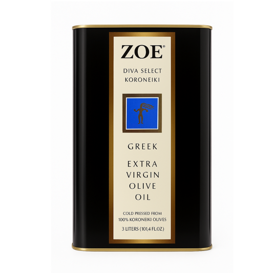 Zoe Greek Cold Pressed Extra Virgin Olive Oil, 3 Liters [Pack of 4]