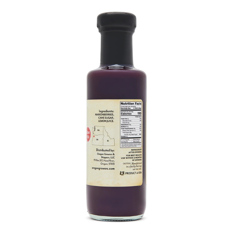 Oregon Growers Marionberry Syrup, 8 oz [Pack of 6]