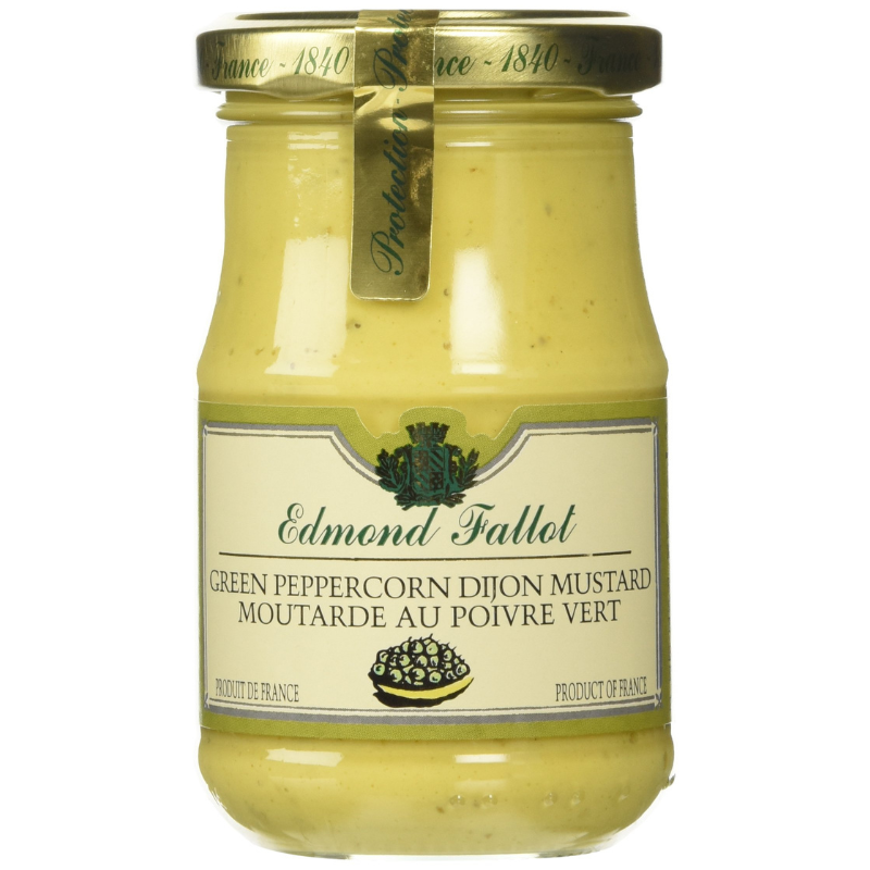 Edmond Fallot Dijon Green Peppercorn Mustard, 7.4 oz (210g) [Pack of 24]