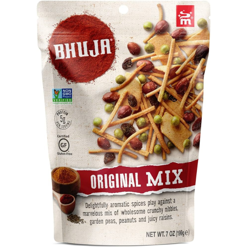 Bhuja Original Mix Gluten Free 7 oz (199g) [Pack of 6]