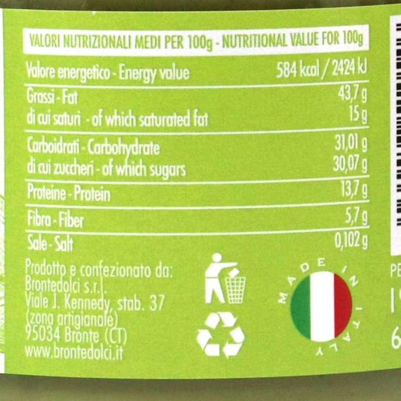 Brontedolci Pistachio Cream, 6.7 oz [Pack of 12]