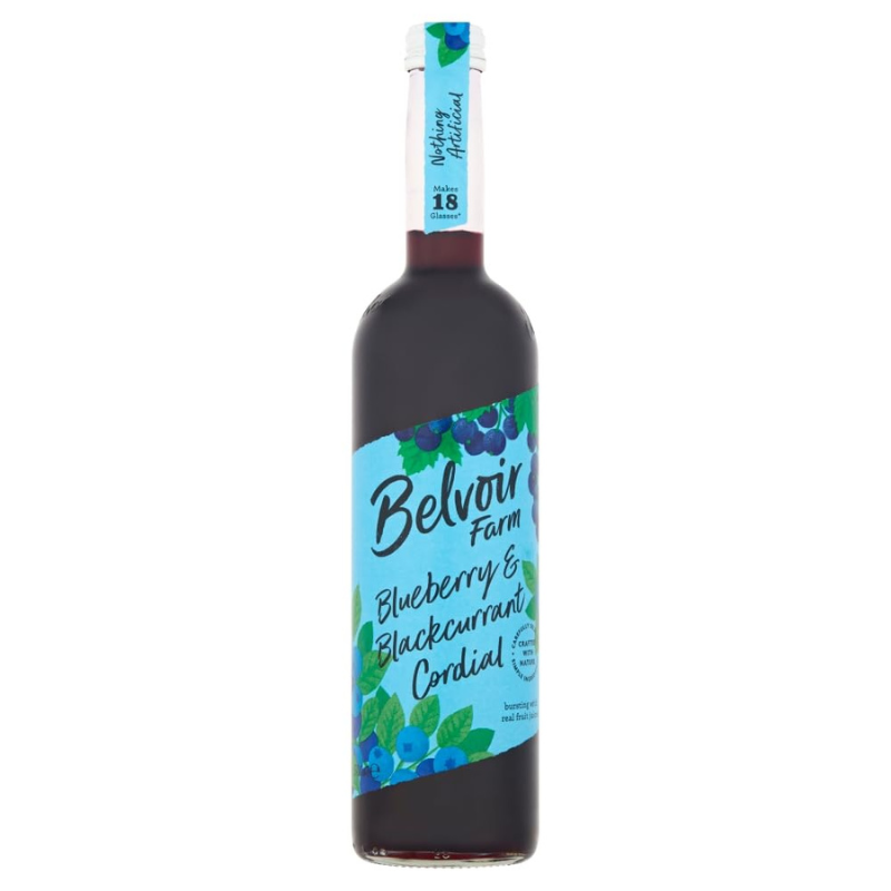 Belvoir Blueberry & Blackcurrant Cordial, 16.9 oz [Pack of 6]