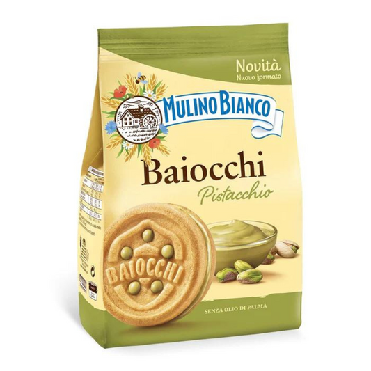 Mulino Bianco Baiocchi Pistacchio Cookies, 8.46 oz [Pack of 10]