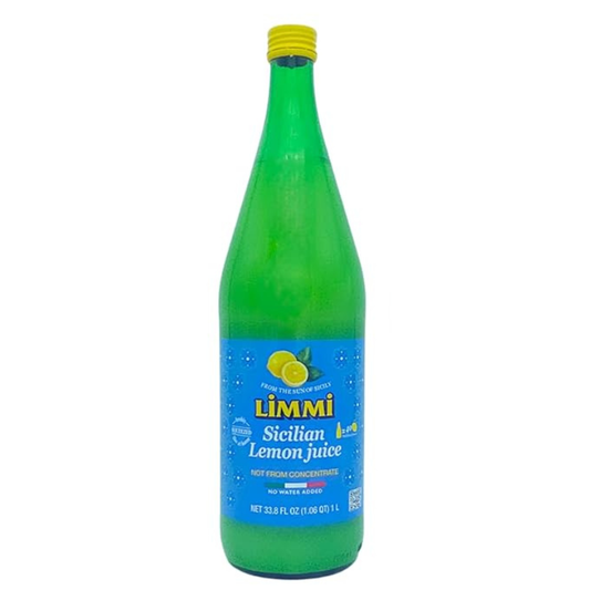 Limmi Sicilian Lemon Juice Glass, 1 Liter [Pack of 6]