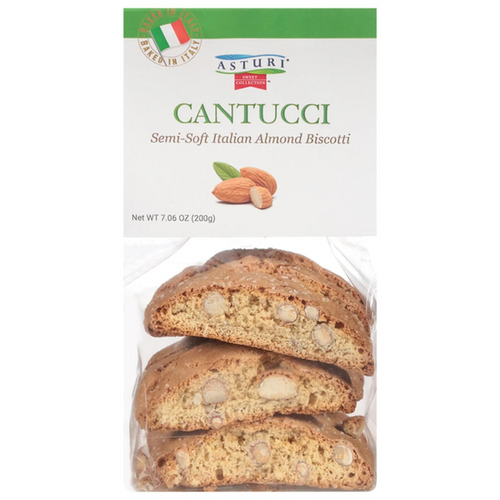 Asturi Cantucci Semi-Soft Italian Almond Biscotti, 7.06 oz [Pack of 12]