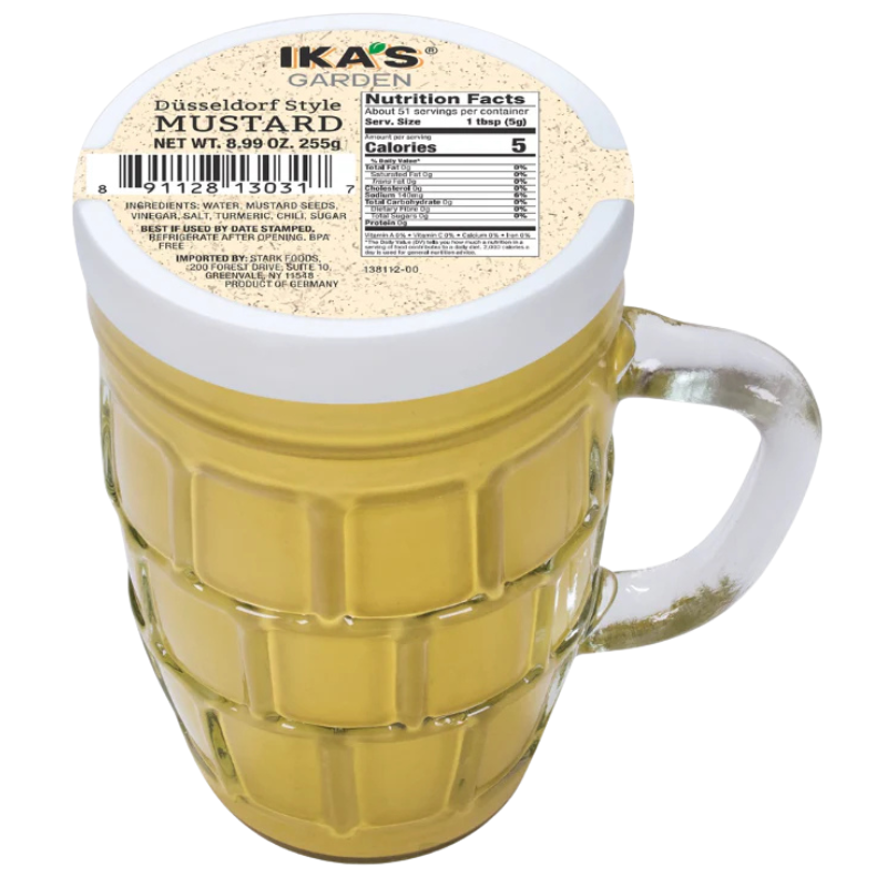 Ika’s Garden Duseldorf Style Mustard in Beer Mug, 8.9 oz [pack of 6]