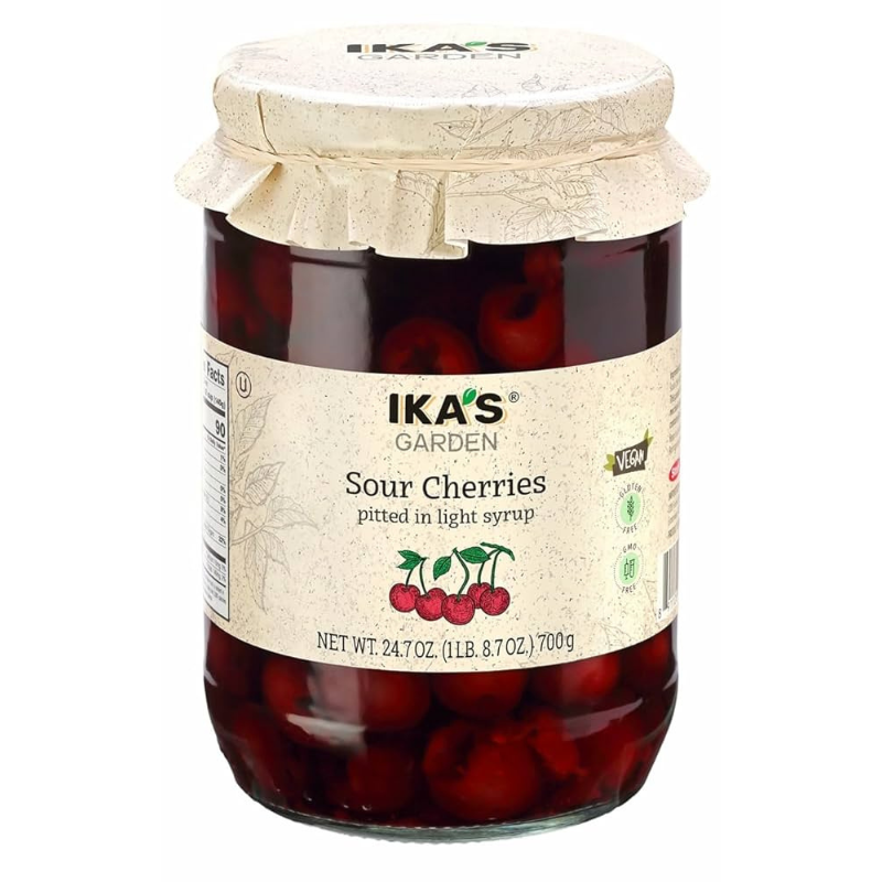 Ika’s Garden Pitted Sour Cherries in Light Syrup, 24.7 oz [Pack of 6]
