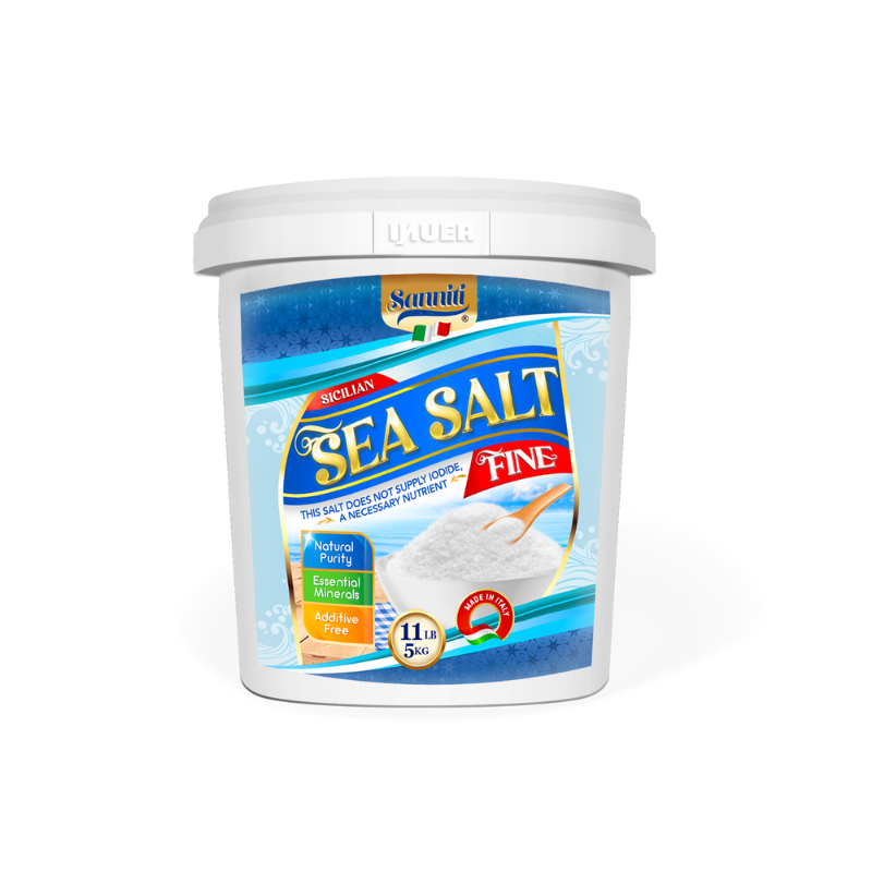 Sanniti Fine Sicilian Sea Salt bucket, 11 Lbs [Pack of 1]