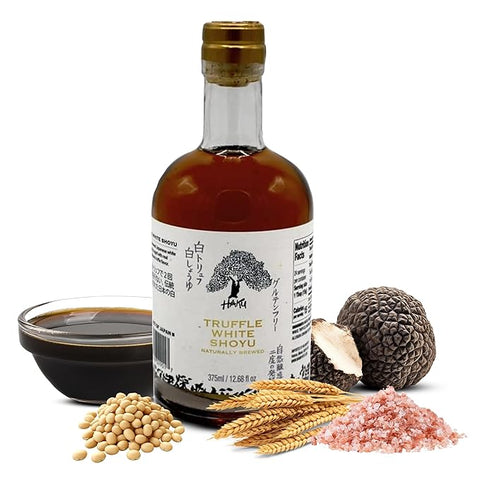 Haku Truffle White Shoyu Naturally Brewed Aged 2 Years 12.68 Oz (375 ml) [Pack of 6]