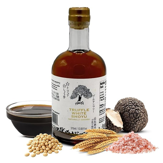 Haku Truffle White Shoyu Naturally Brewed Aged 2 Years 12.68 Oz (375 ml) [Pack of 6]