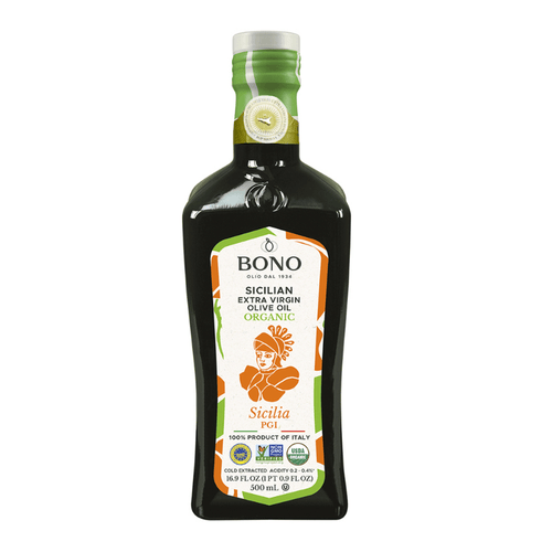 Bono Sicilia PGI Organic Sicilian Extra Virgin Olive Oil, 16.9 oz [Pack of 6]