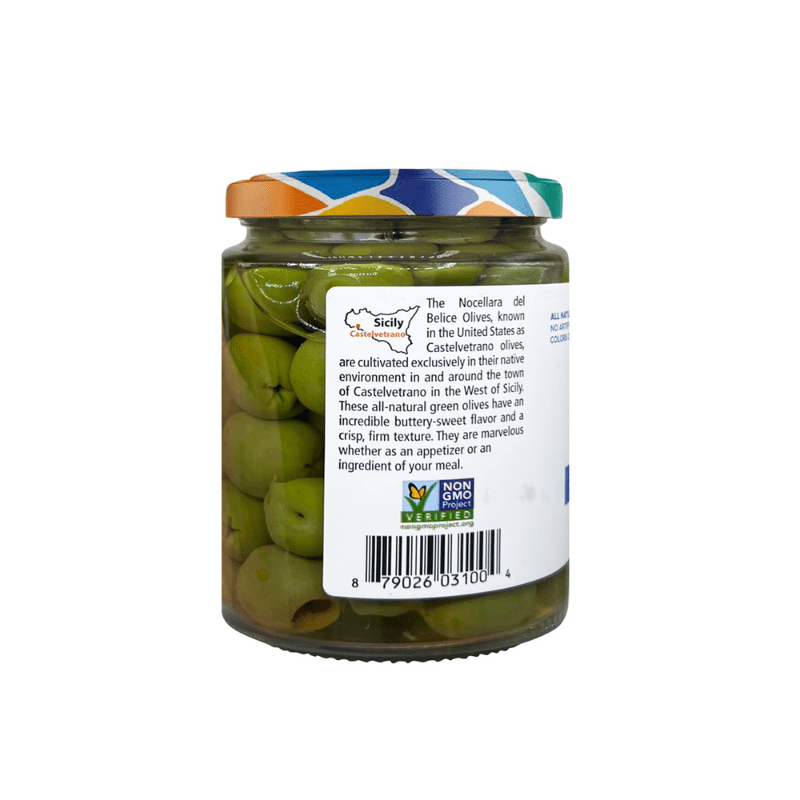 Bono Sicilian Castelvetrano Pitted Green Olives, 5.3 oz [Pack of 6]