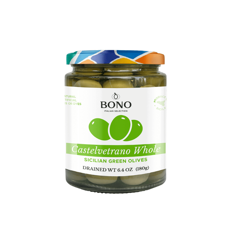 Bono Sicilian Castelvetrano Whole Olives, 6.4 oz [ Pack of 6]