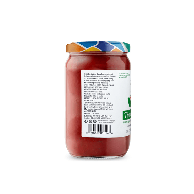 Bono Tomato Sauce with Basil, 24 oz [Pack of 6]