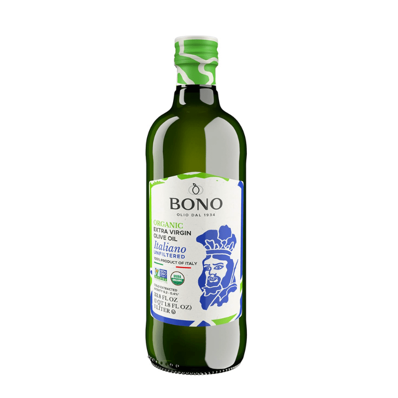 Bono Unfiltered Organic Extra Virgin Olive Oil, 33.8 oz [Pack of 6]