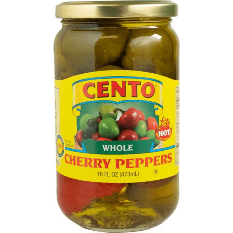 Cento Hot Whole Cherry Peppers, 16 oz [Pack of 12]