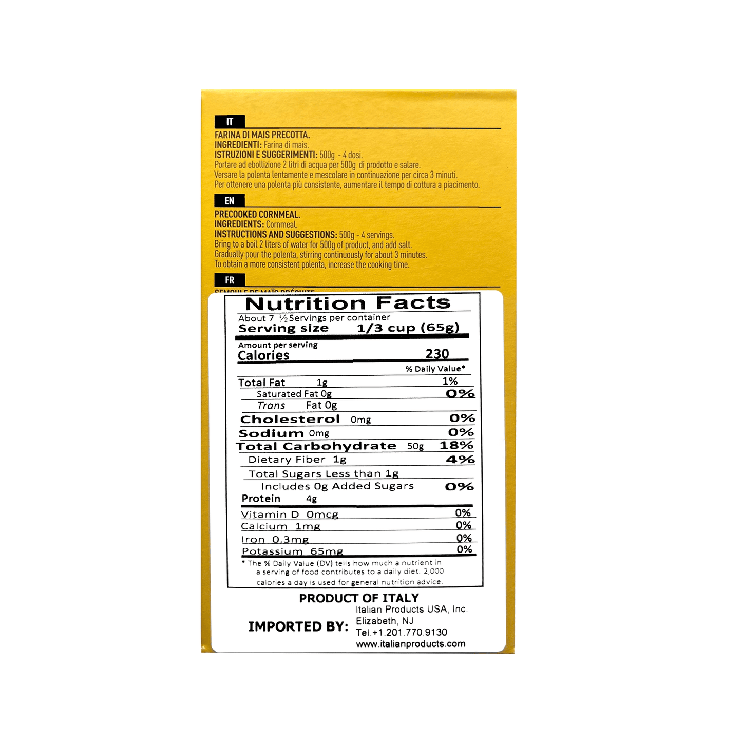 Cordero Instant Polenta Cornmeal, 17.6 oz Pasta & Dry Goods Cordero 