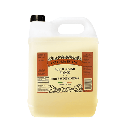 Fattoria Estense White Wine Vinegar, 5 liters [Pack of 2]