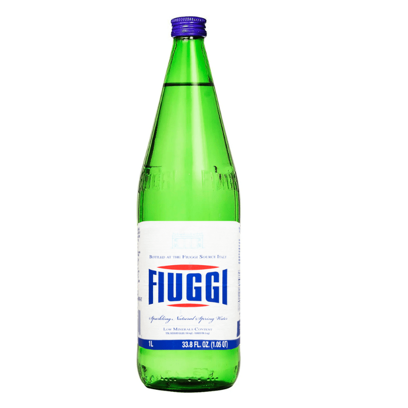 Fiuggi Sparkling Natural Spring Water, 1 Liter [Pack of 6]